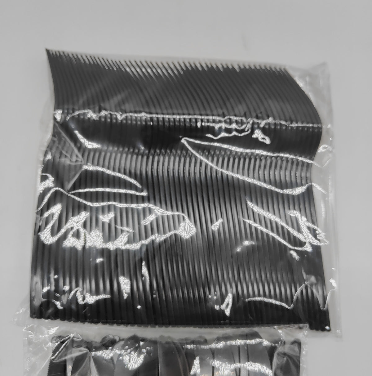 Plastikbesteck Set 110 Teile Schwarz Einweggeschirr Party Geschirr Besteck Set