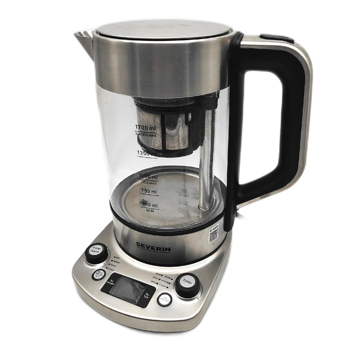Severin Teekocher Glas Wasserkocher Tea Maker Professional Auto Liftfunktion für Tee Genießer