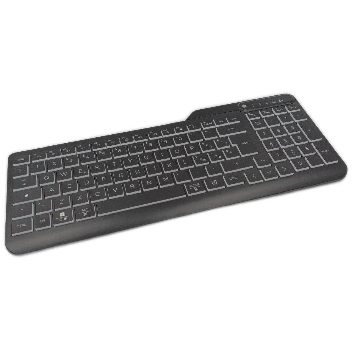 HP 400 kabelgebundene Tastatur USB C USB A Adapter 12 programmierbare Tasten Hintergrundbeleuchtung schwarz