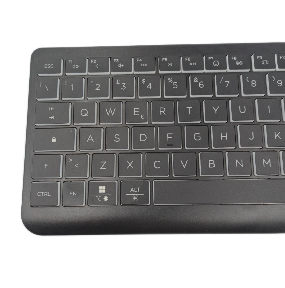 HP 400 kabelgebundene Tastatur USB C USB A Adapter 12 programmierbare Tasten Hintergrundbeleuchtung schwarz