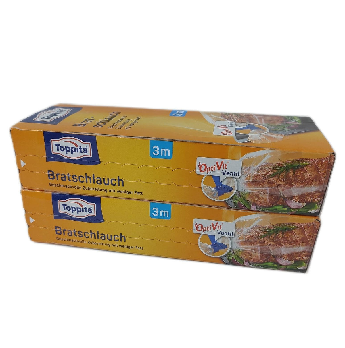 Toppits Bratenschlauch 31 cm x 3 m 2er Pack PVC frei Polypropylen Bratenbeutel