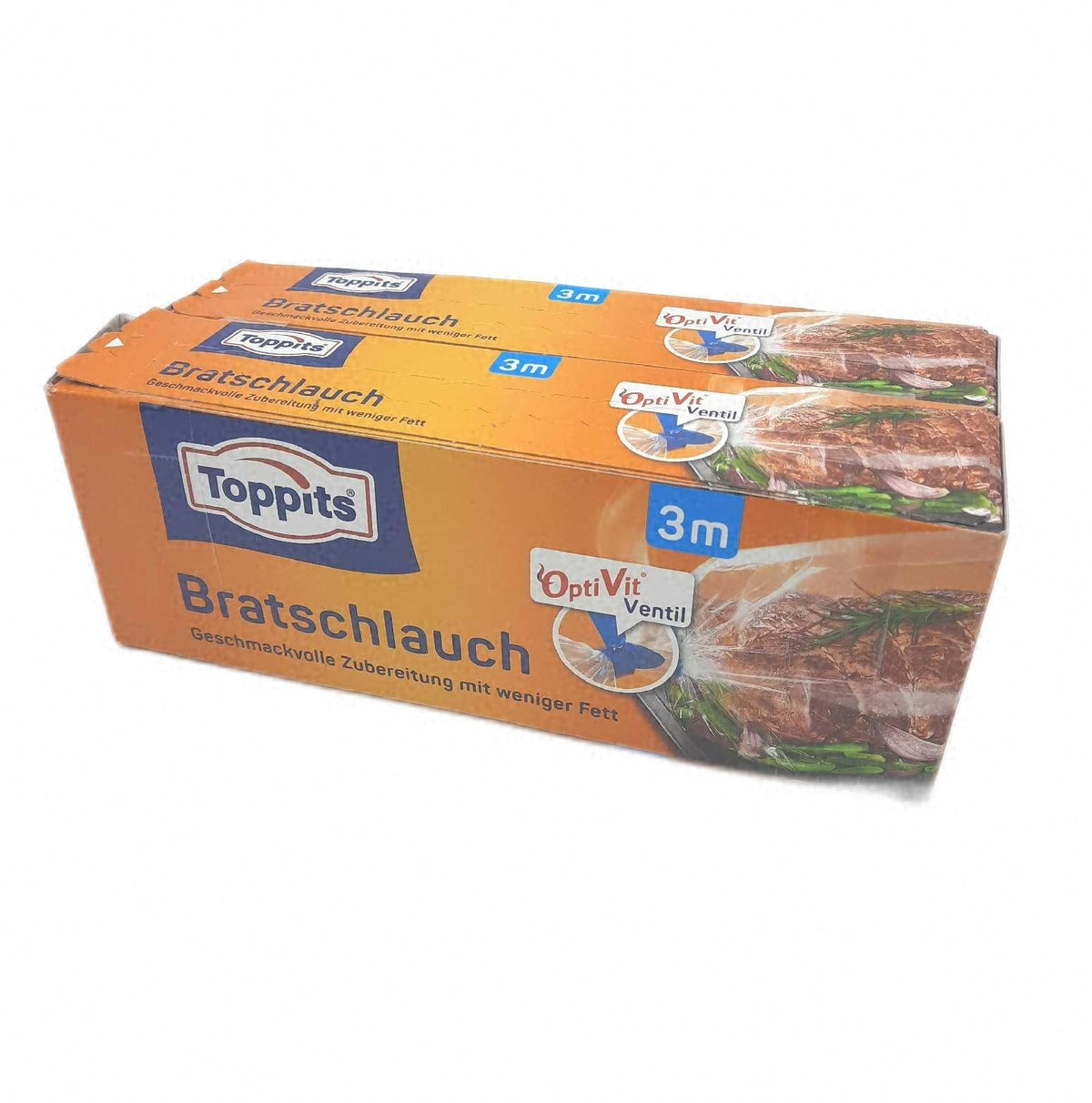 Toppits Bratenschlauch 31cm x 3 m 2er Pack PVC frei Polypropylen-OVP eingedrückt