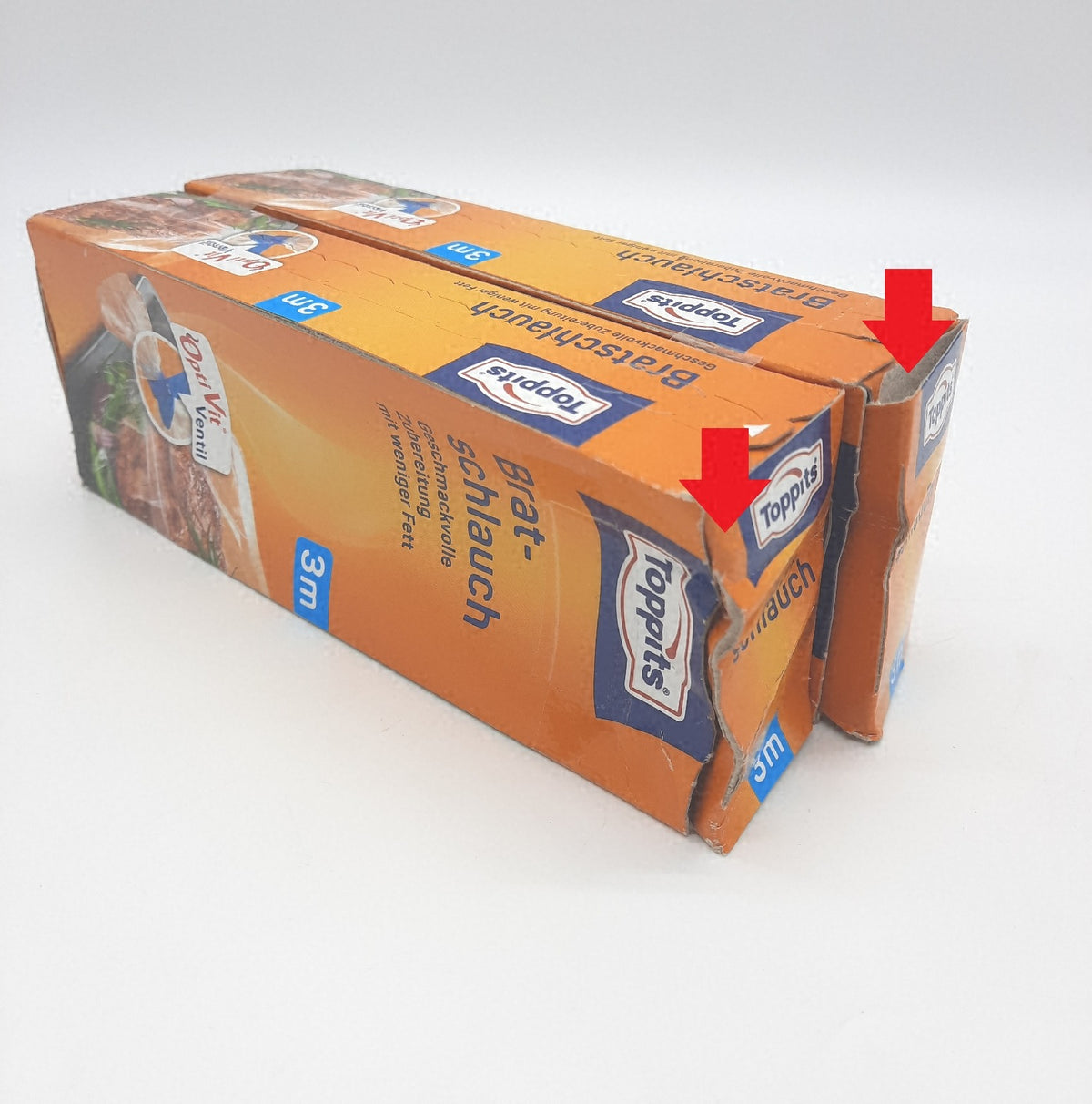 Toppits Bratenschlauch 31cm x 3 m 2er Pack PVC frei Polypropylen-OVP eingedrückt