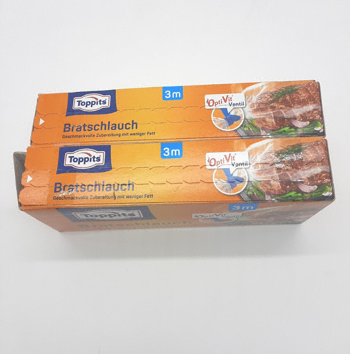 Toppits Bratenschlauch 31cm x 3 m 2er Pack PVC frei Polypropylen-OVP eingedrückt