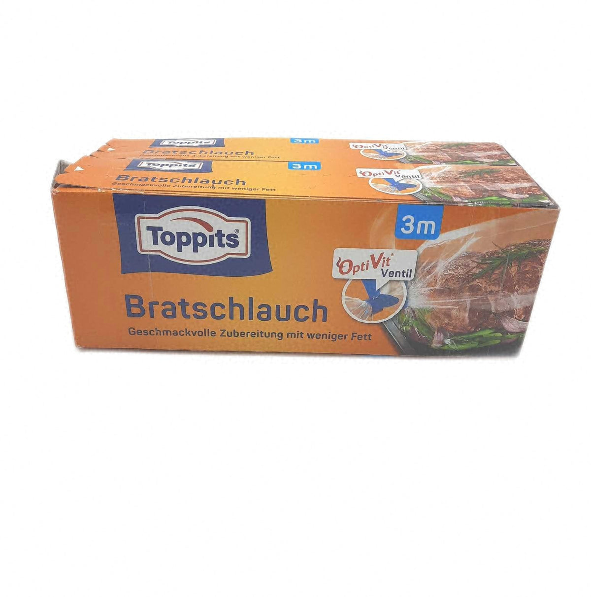 Toppits Bratenschlauch 31cm x 3 m 2er Pack PVC frei Polypropylen-OVP eingedrückt