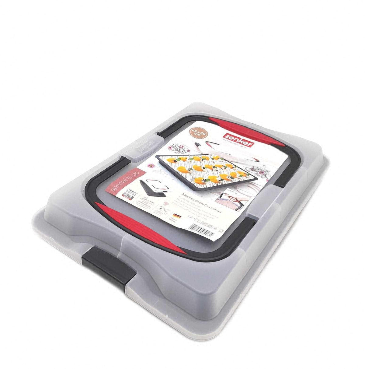 Zenker Container to go Backblech Transport Abdeckung Blechkuchen Deckel mit Delle gebraucht