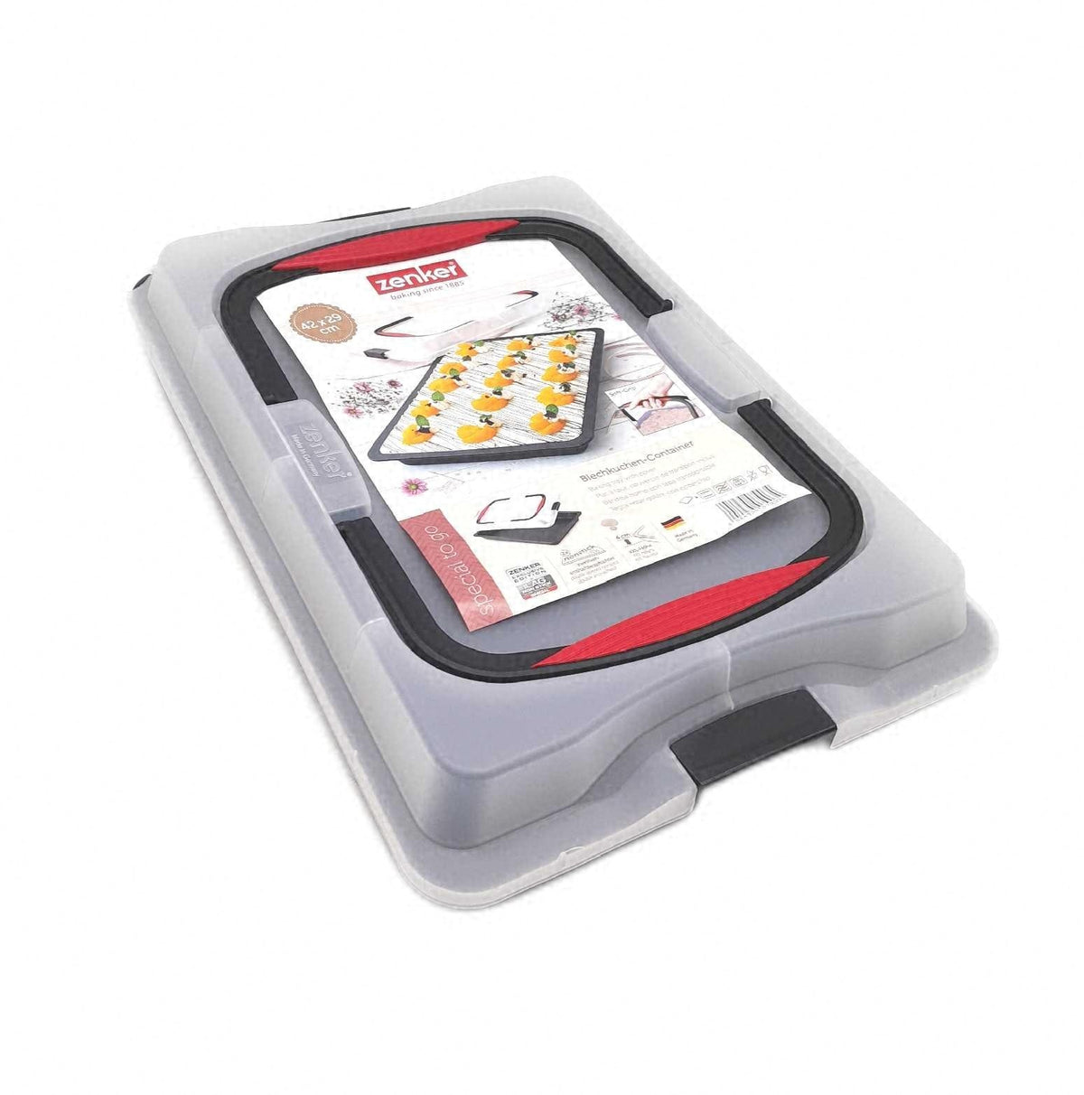 Zenker Container to go Backblech Transport Abdeckung Blechkuchen Deckel mit Delle gebraucht