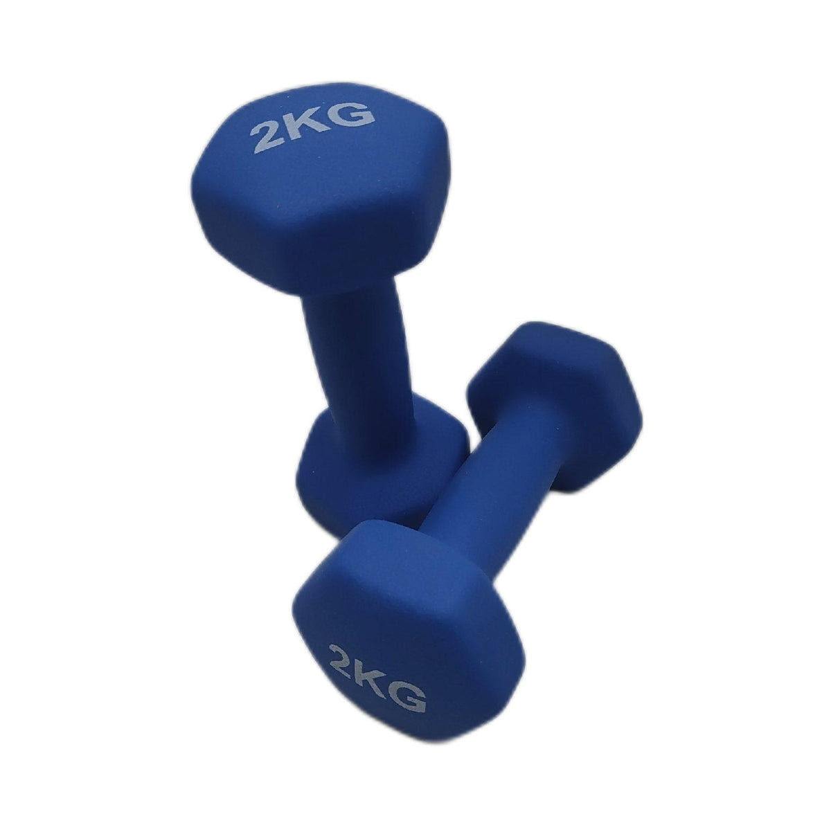 Amazon Basics Neopren Hanteln Gewichte 2er Set 2x2 kg sechseckig Türkis für Krafttraining Fitnesskurse