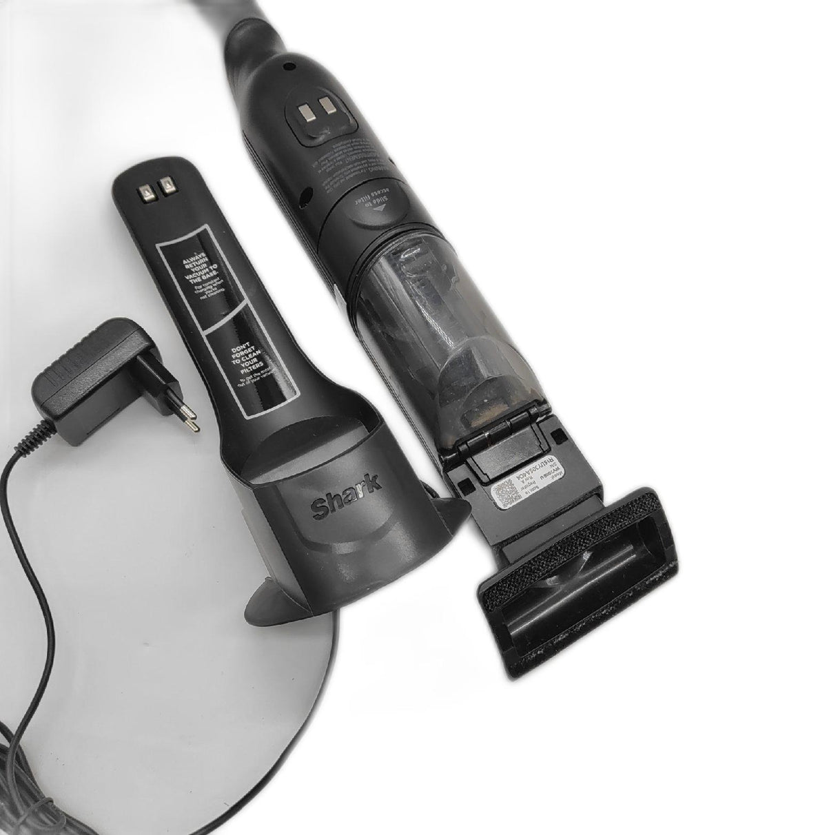 Shark andVac 1.0 kabelloser Mini Handstaubsauger leicht klein 025 Liter Grau Kunststoff