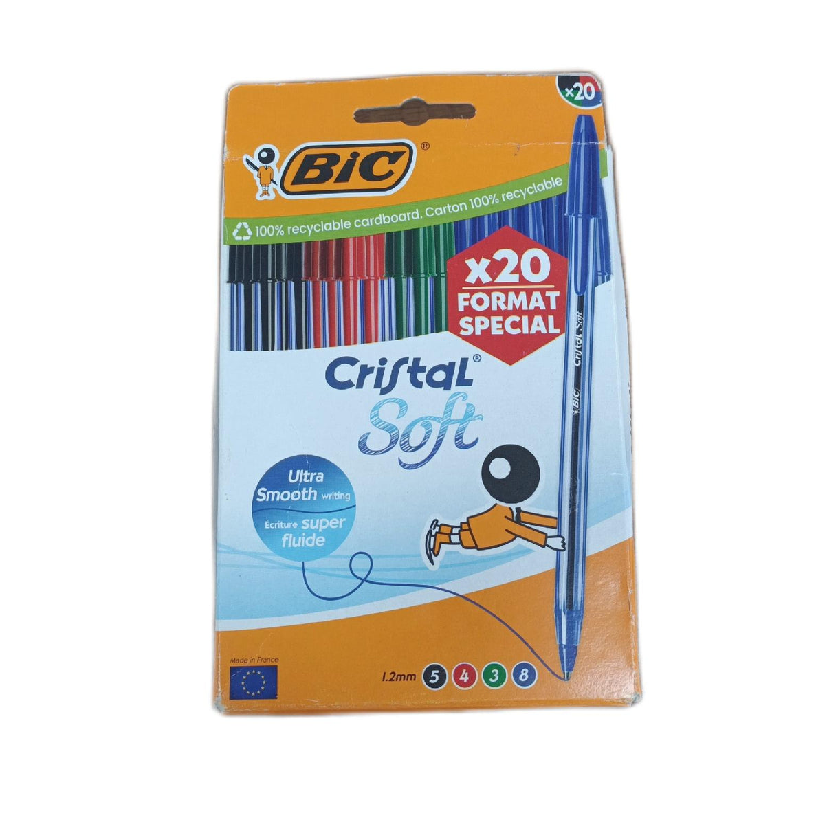BIC Kugelschreiber Schreibwaren Cristal Soft mittlere Spitze 12 mm Farben Vielfalt Schreiben komfort