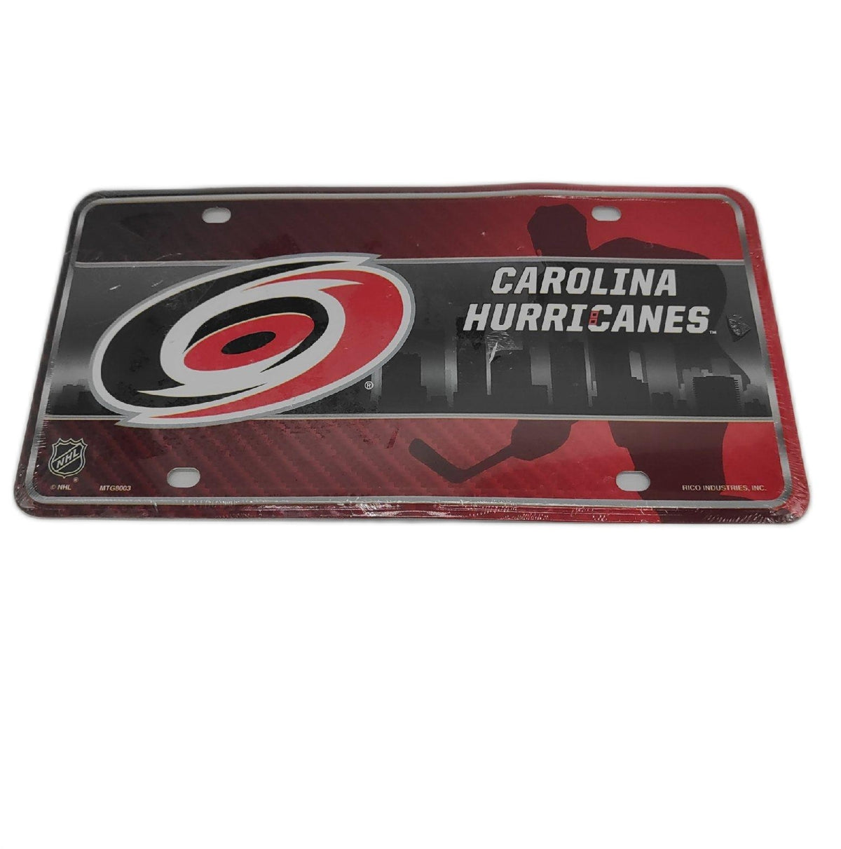 Rico Industries Metal License Plate Tag NHL Carolina Hurricanes Kennzeichenanhänger Metall 6 x 115 cm