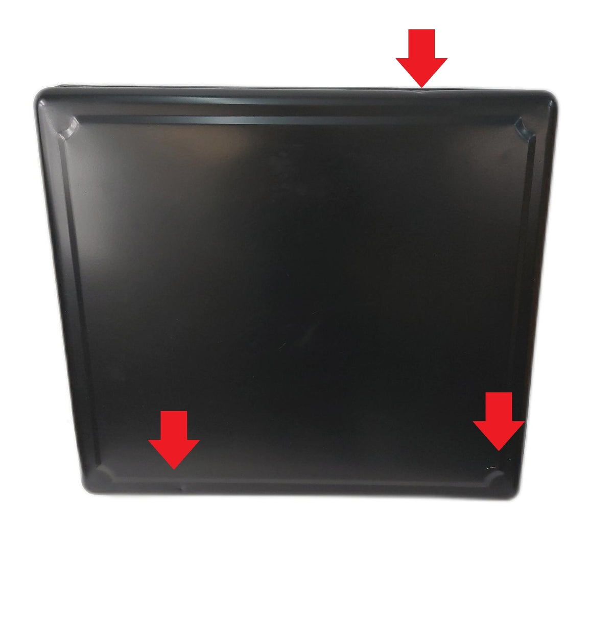Homelay Abdeckung Kochfeld Edelstahl schwarz 605x525x55 cm kleine Mängel