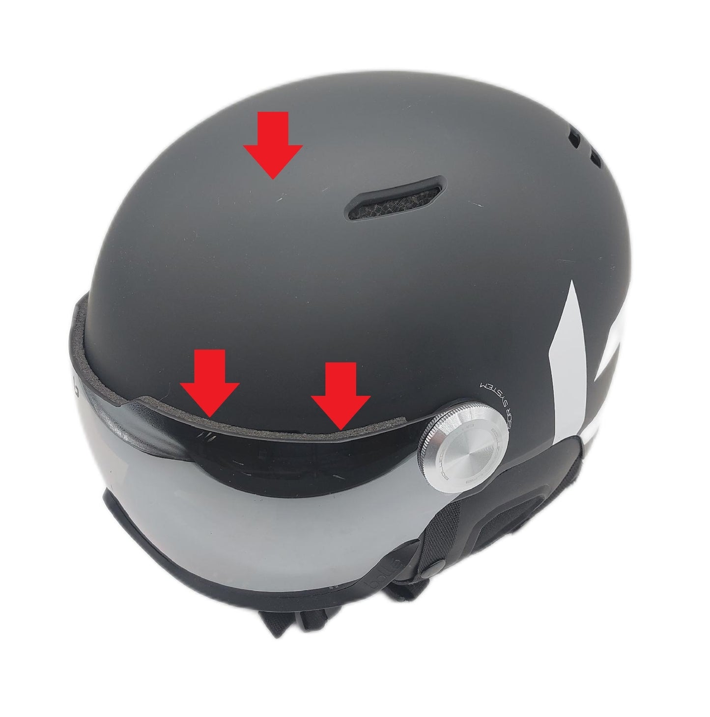 Bolla Skihelm Schutzhelm Schneesport Might Visor Erwachsene Schwarz Matt 55 59cm