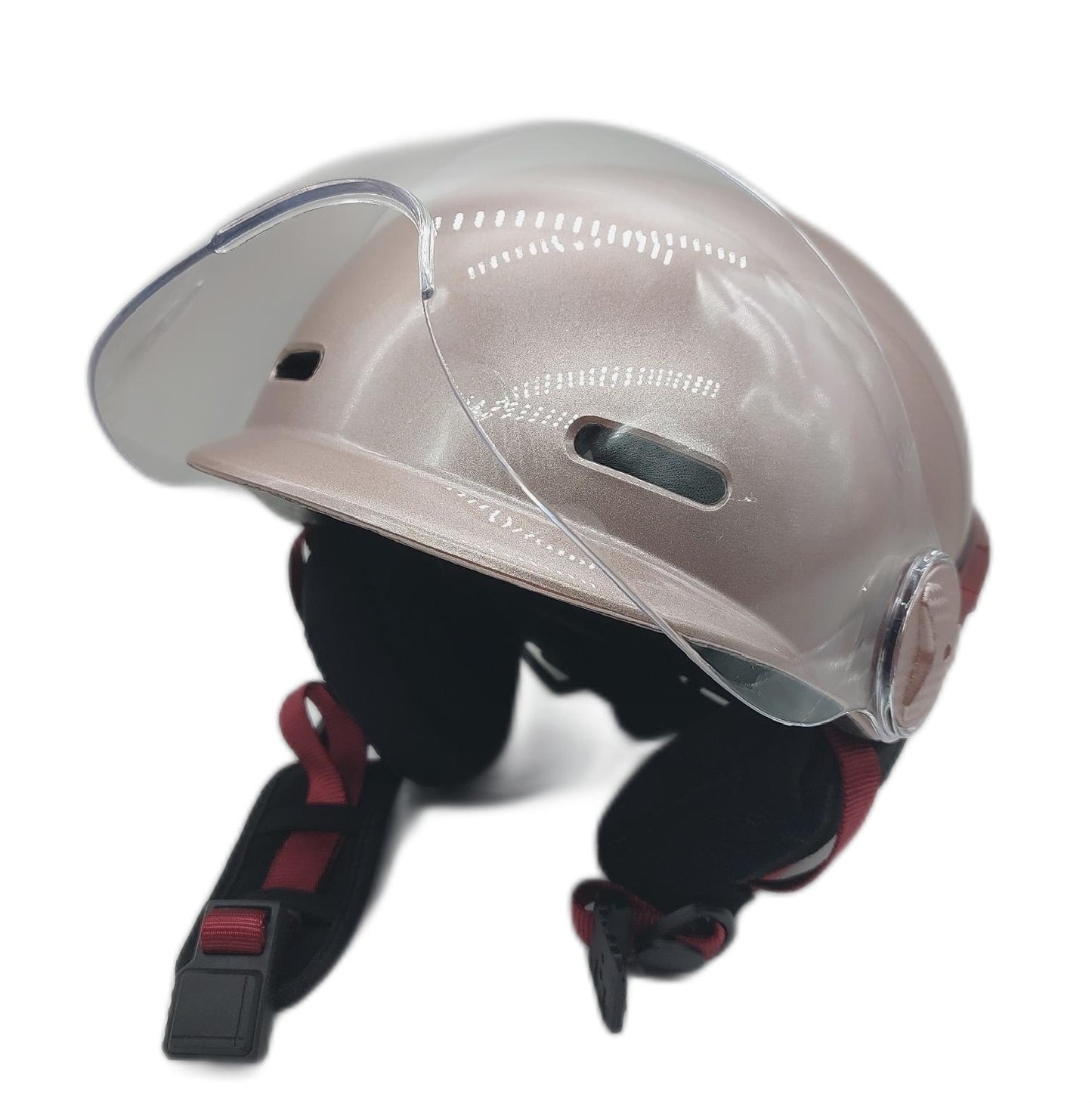 CASR Helm Fahrrad Sicherheit CASR Glow LED XL Visier Abnehmbare Ohrpolster Rück