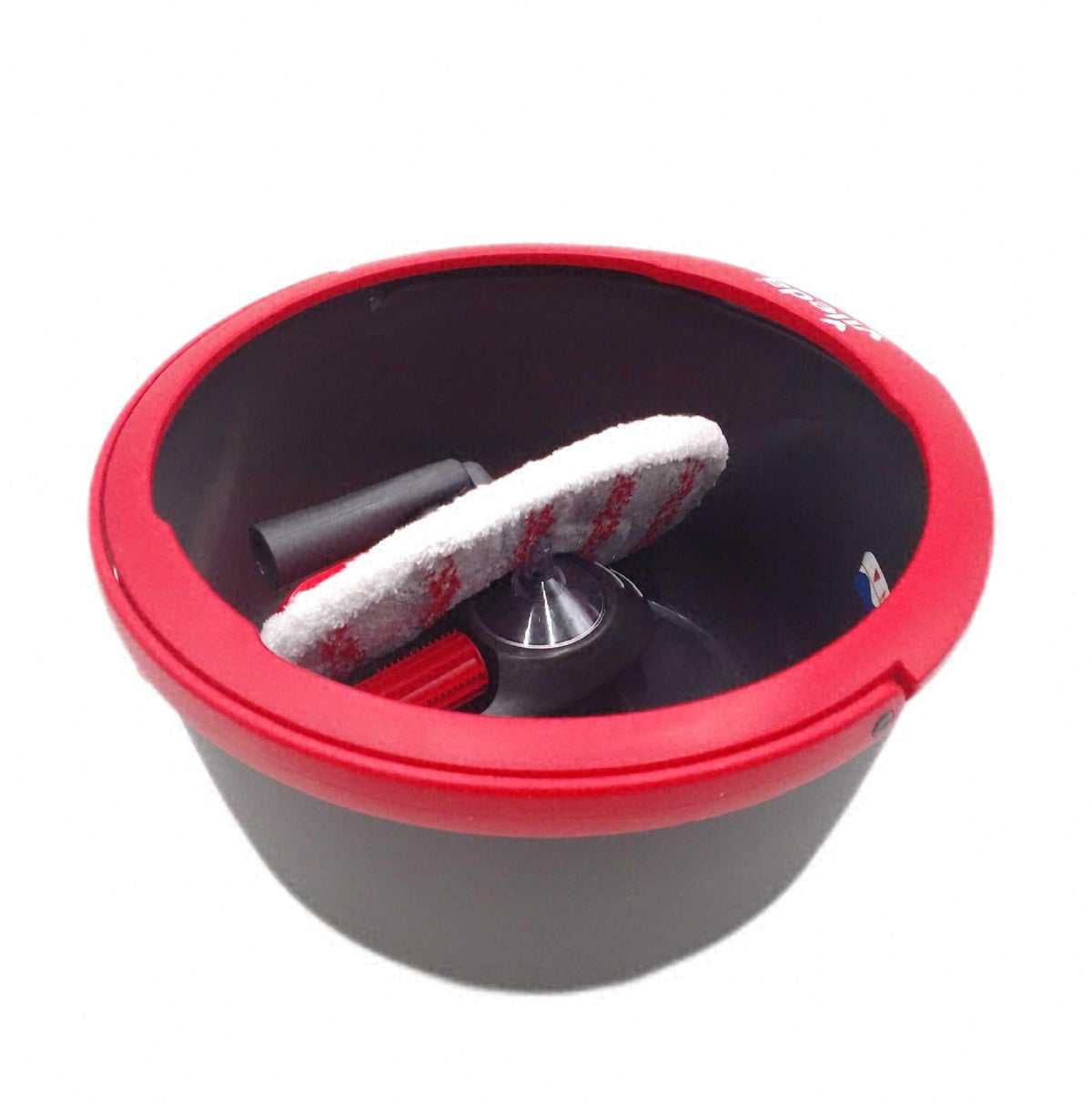 Vileda Spin Clean Bodenwischer Schwarz Rot rund kompakt ohne Stiel