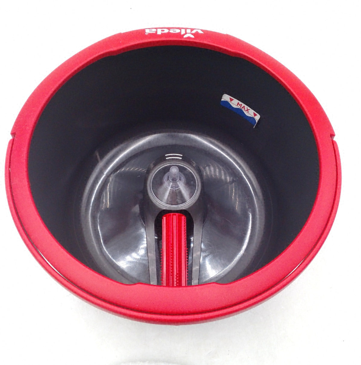Vileda Spin Clean Bodenwischer Schwarz Rot rund kompakt ohne Stiel