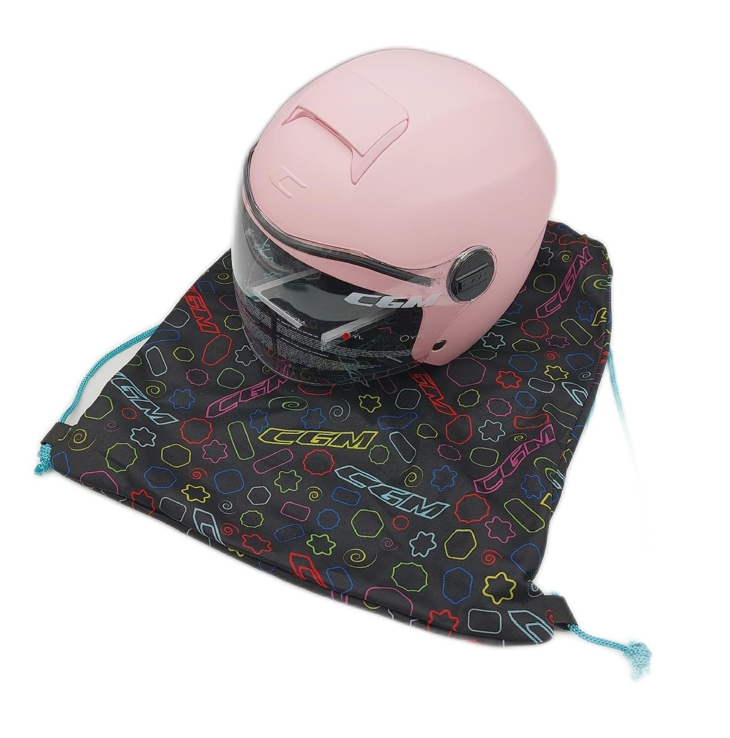 CGM Fahrradhelm Helmschutz Junior Casco Op Face Young 261A Rosa Opaco Stil