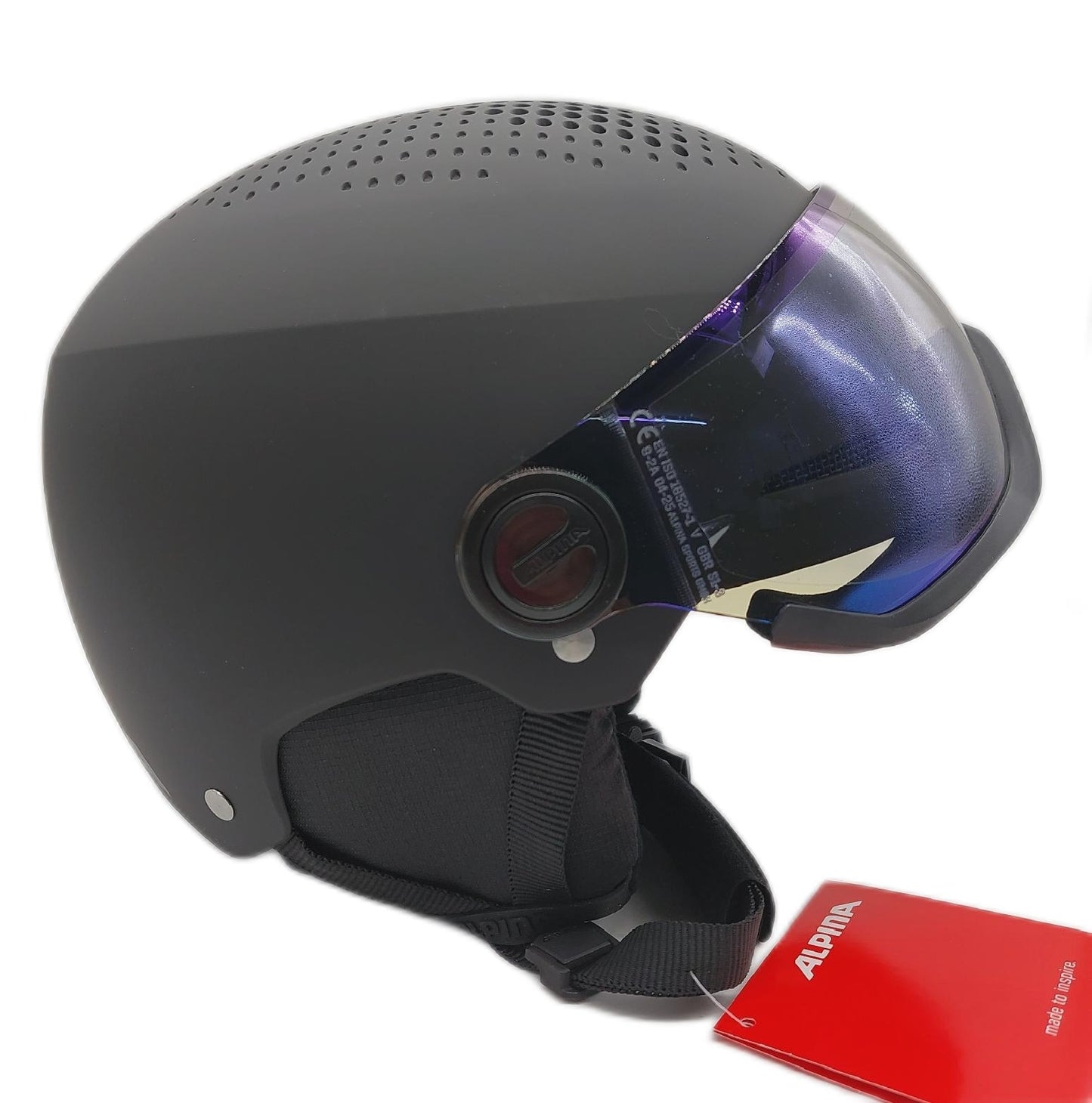 ALPINA Skihelm Snow Ausruestung ARBER Visier sicher leichter Schutz beim Wintersport
