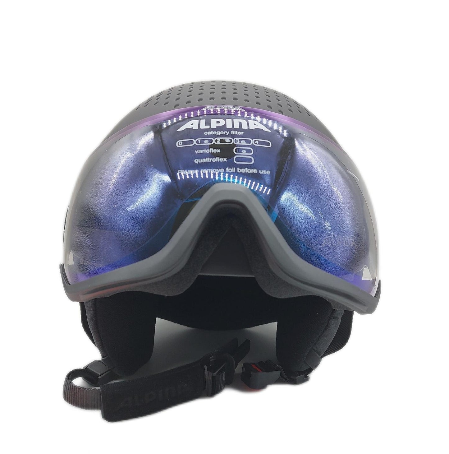 ALPINA Skihelm Snow Ausruestung ARBER Visier sicher leichter Schutz beim Wintersport