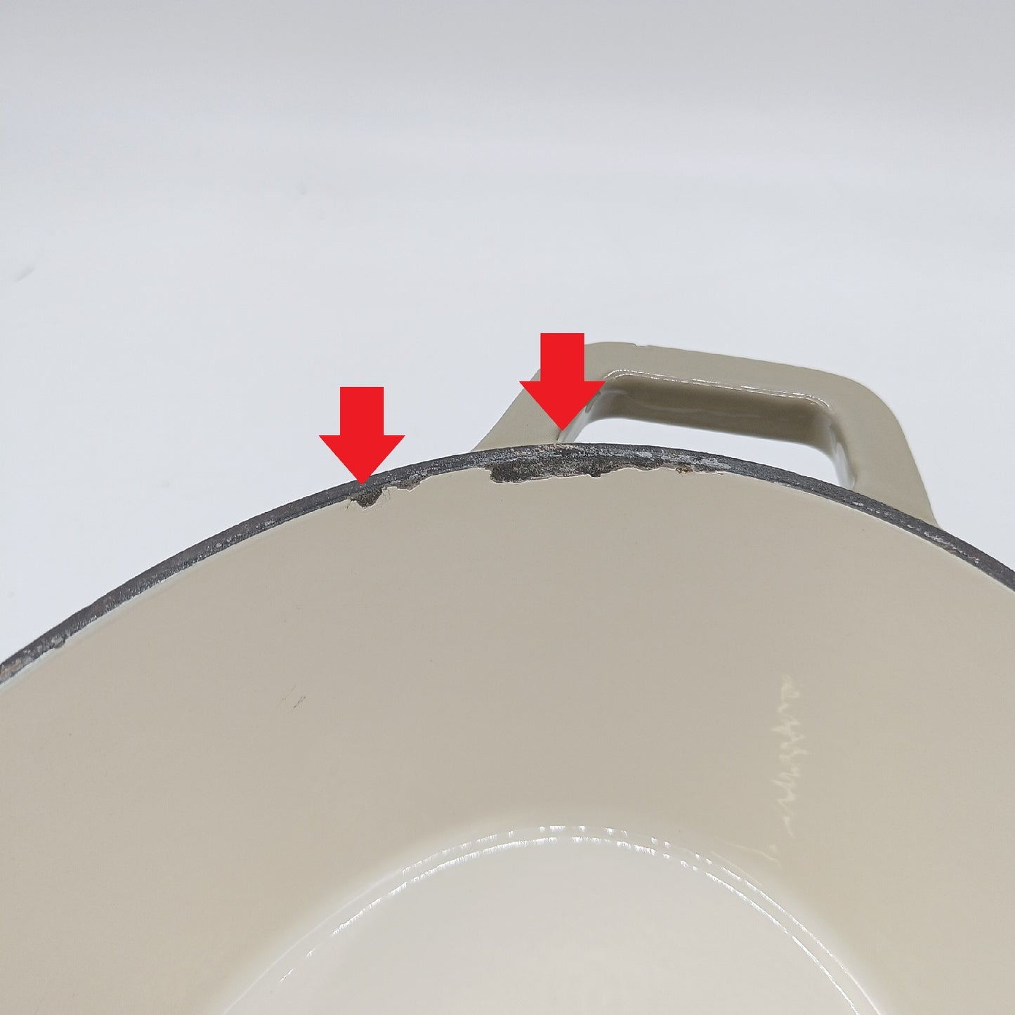 Ovaler Gusseisen-Bräter 29 cm Beige MEP129G Kleine Speisenzubereitung