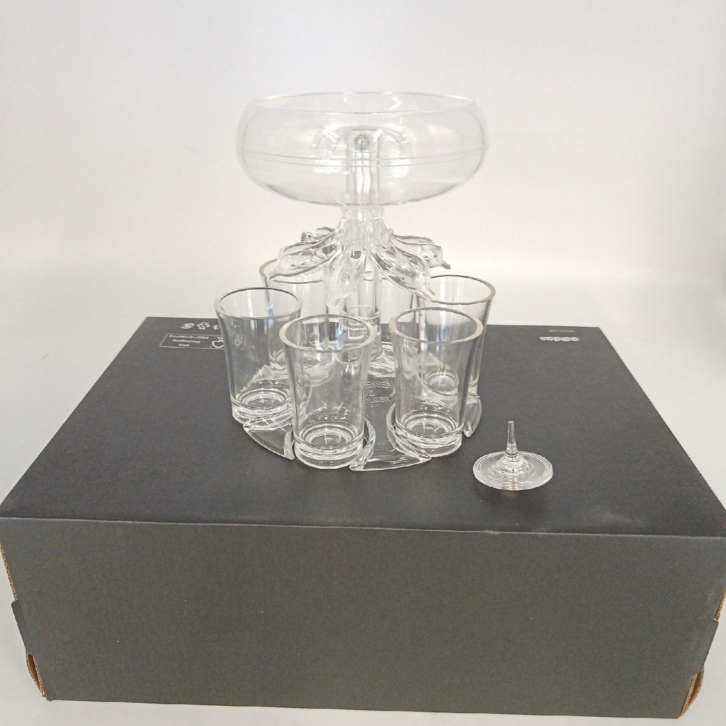 Schnapsglas-Spender-Set, Getränkespender mit 6 Gläsern und