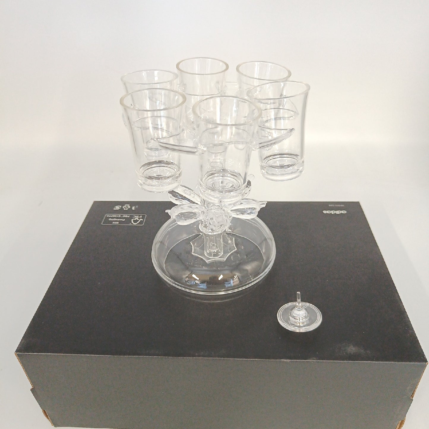 Schnapsglas-Spender-Set, Getränkespender mit 6 Gläsern und