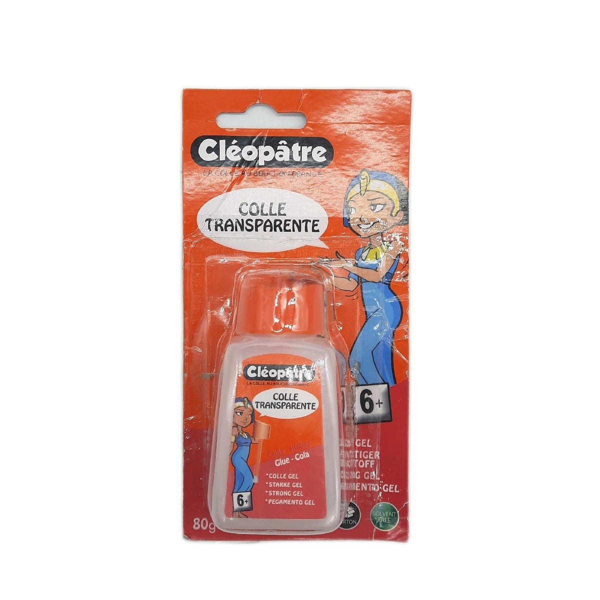 Cléopatre BLAD110P Transparentkleber Gelkleber 80 g mit Pinsel für Papier
