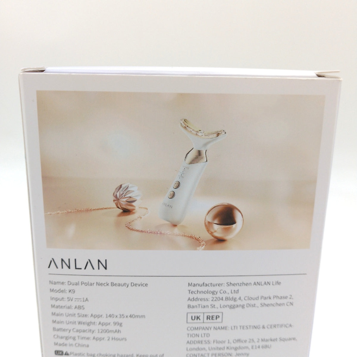 ANLAN 24 Karat Gold Anti Falten Gesichtsstraffungsmassage EMS Gua Sha mit Lichttherapie Wärmefunktion und Vibration
