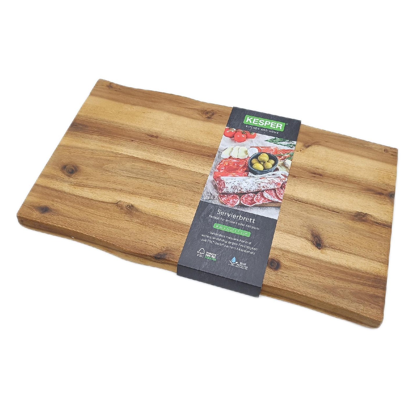 Kesper Schneidbrett Küchenzubehör Akazienholz 45 x 27 x