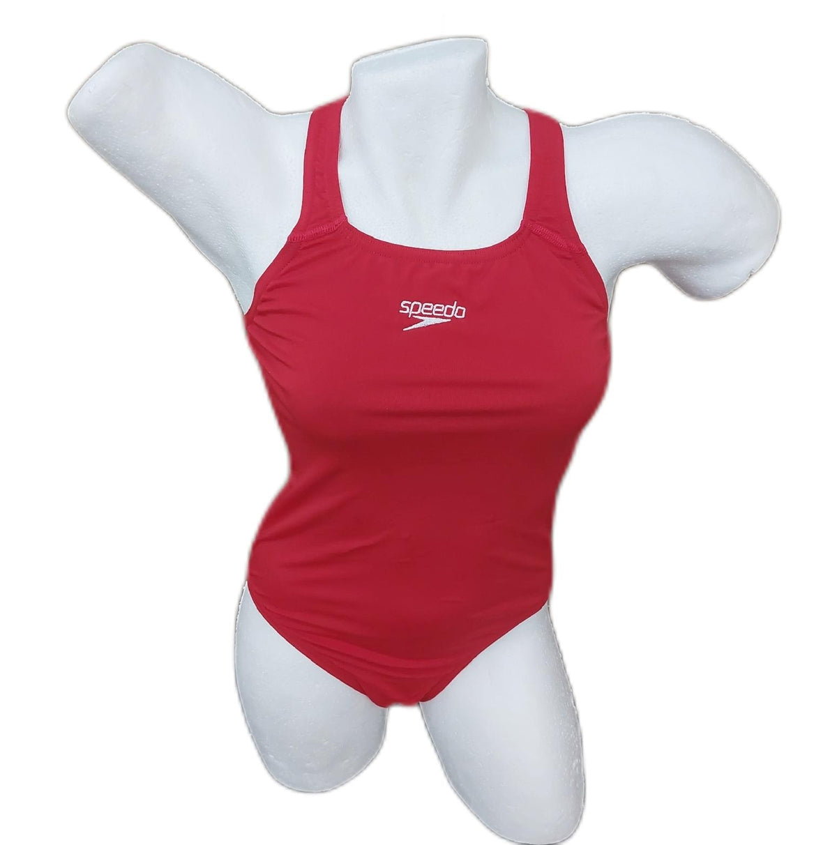 Speedo Swimwear Damen Badeanzug Eco Endurance Plus Medalist Chlorbeständig Flexibel Rot 32