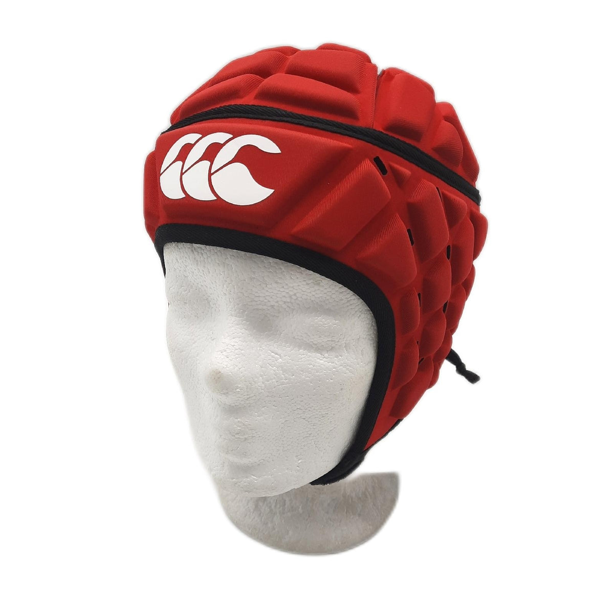 Canterbury Raze Headguard Junior Unisex Rugby Kopfschutz Vollstaendige Abdeckung Schaumstoffpolsterung Flag Red XS