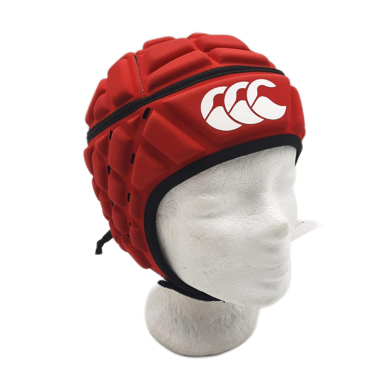 Canterbury Raze Headguard Junior Unisex Rugby Kopfschutz Vollstaendige Abdeckung Schaumstoffpolsterung Flag Red XS
