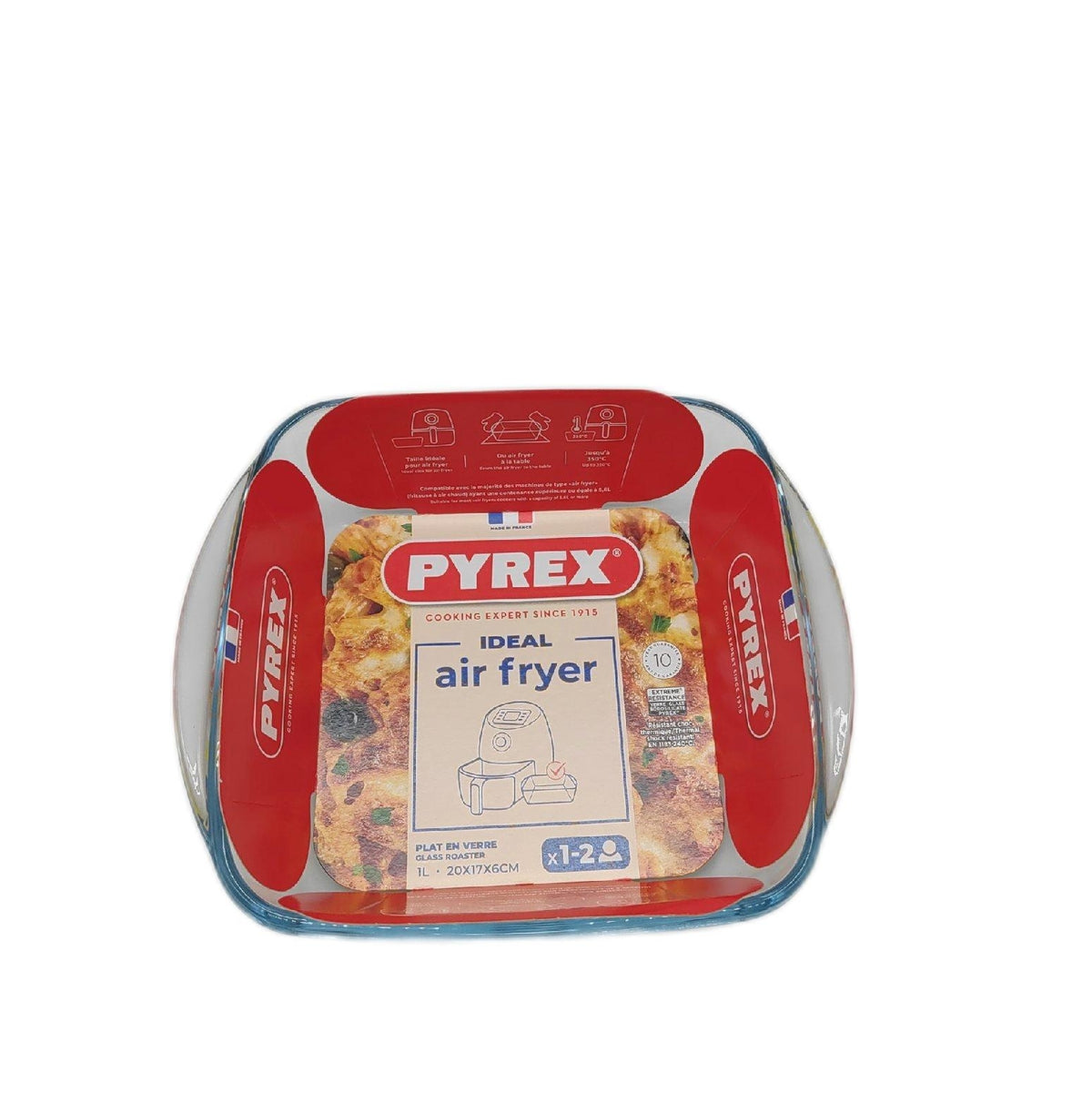 Pyrex Prepware Quadratische Glasschale 20 x 17 cm 1 l Auflaufform Glasform Small Food