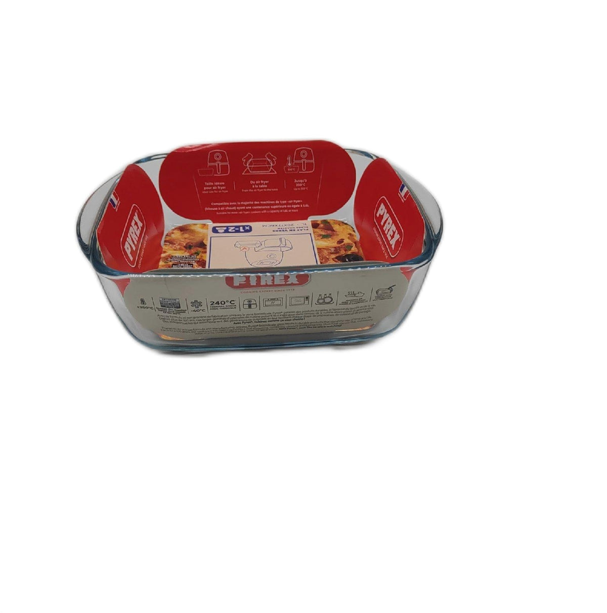 Pyrex Prepware Quadratische Glasschale 20 x 17 cm 1 l Auflaufform Glasform Small Food