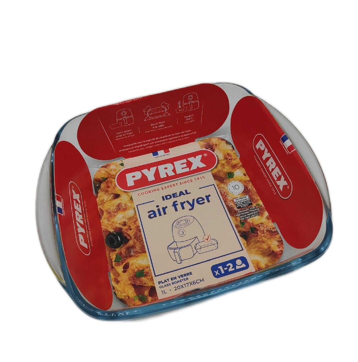 PYREX Glasschale Kitchenware Quadratisch 20 x 17 cm 1 Liter Lebensmittel