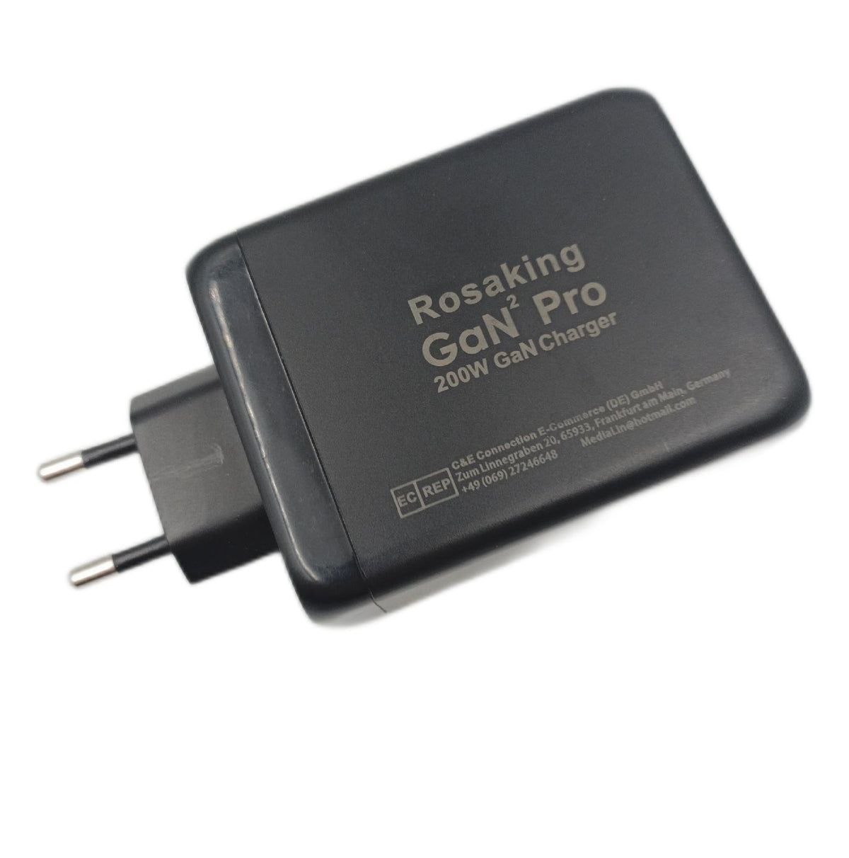 Rosaking USB C Ladegerät 200W GaN III Schnellladegerät 4 Häfen ohne