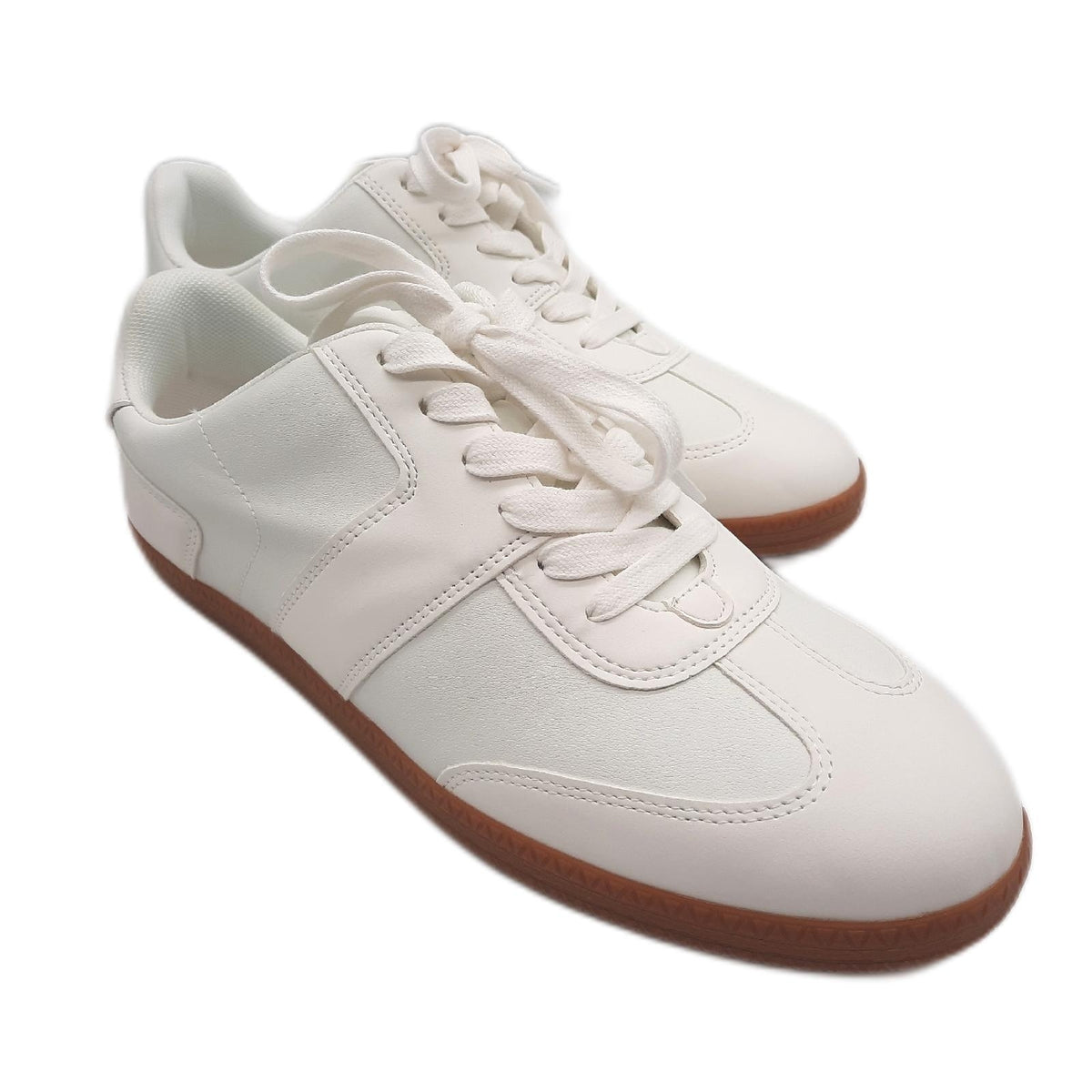 Amazon Essentials Shoes Damen Sneaker Niedrig Retro Kunstleder Kunstwildleder Weiss Gr40