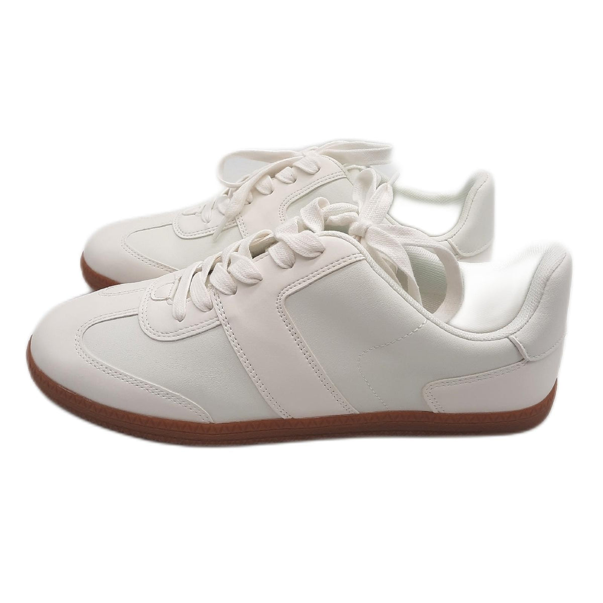 Amazon Essentials Shoes Damen Sneaker Niedrig Retro Kunstleder Kunstwildleder Weiss Gr40