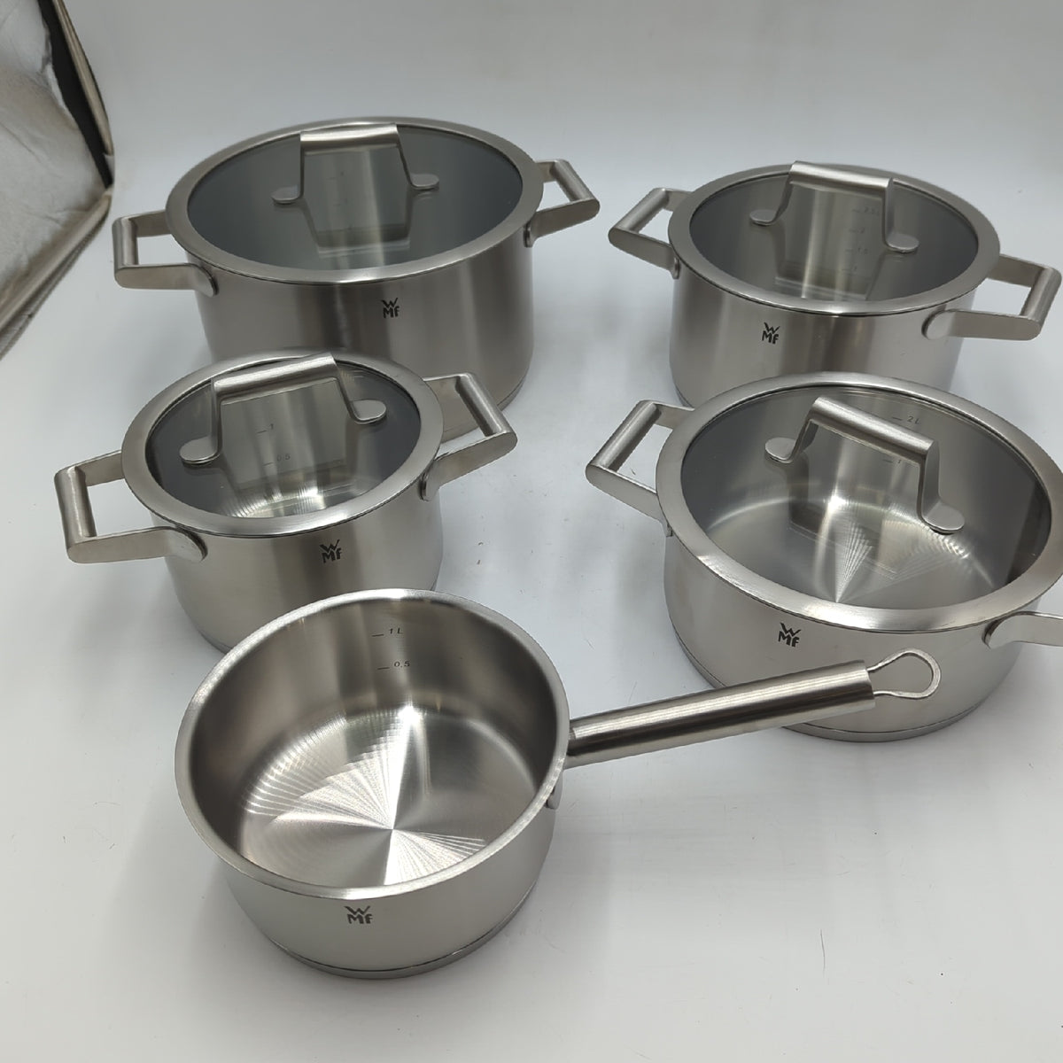 WMF Comfort Line Topfset 5 teilig Kochtopfset Induktion Glasdeckel Cromargan