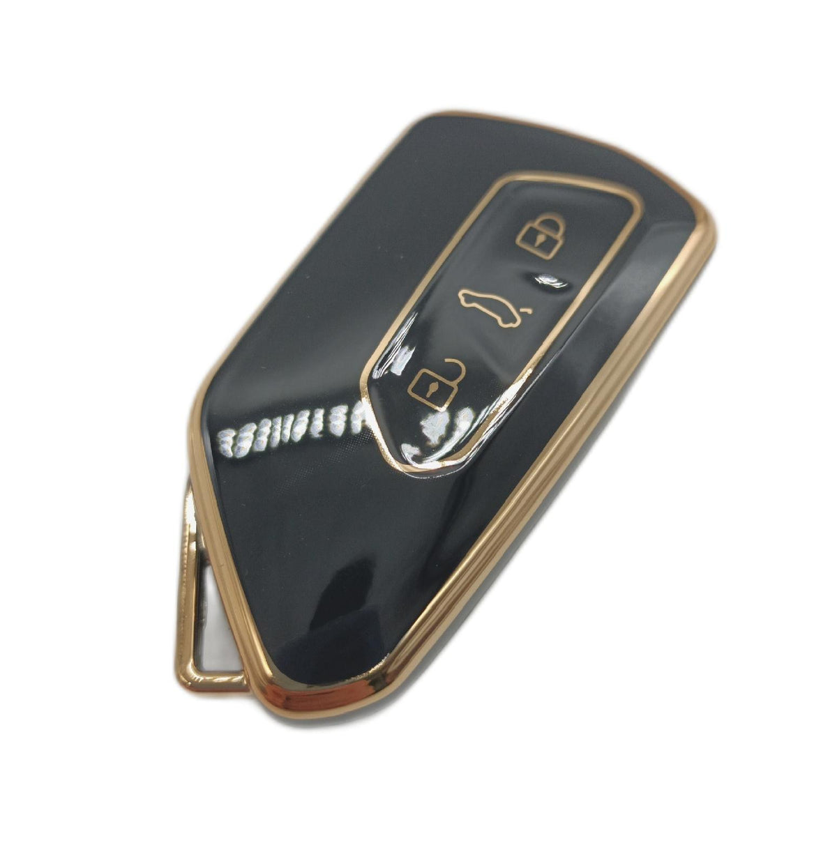 FOAMO Autoschlussel Hulle passend fur VW Golf 8 ID3 ID4 ID7 Schwarz Gold