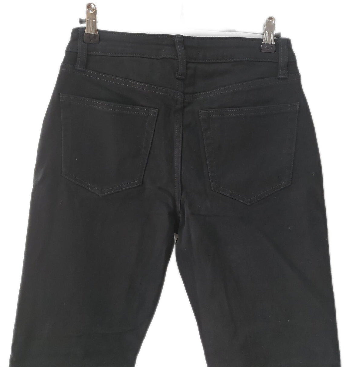 Amazon Essentials Pants Damen Jeans hoch geschnitten gerade Bein Beininnenlänge 762 cm Schwarz 36 Lang