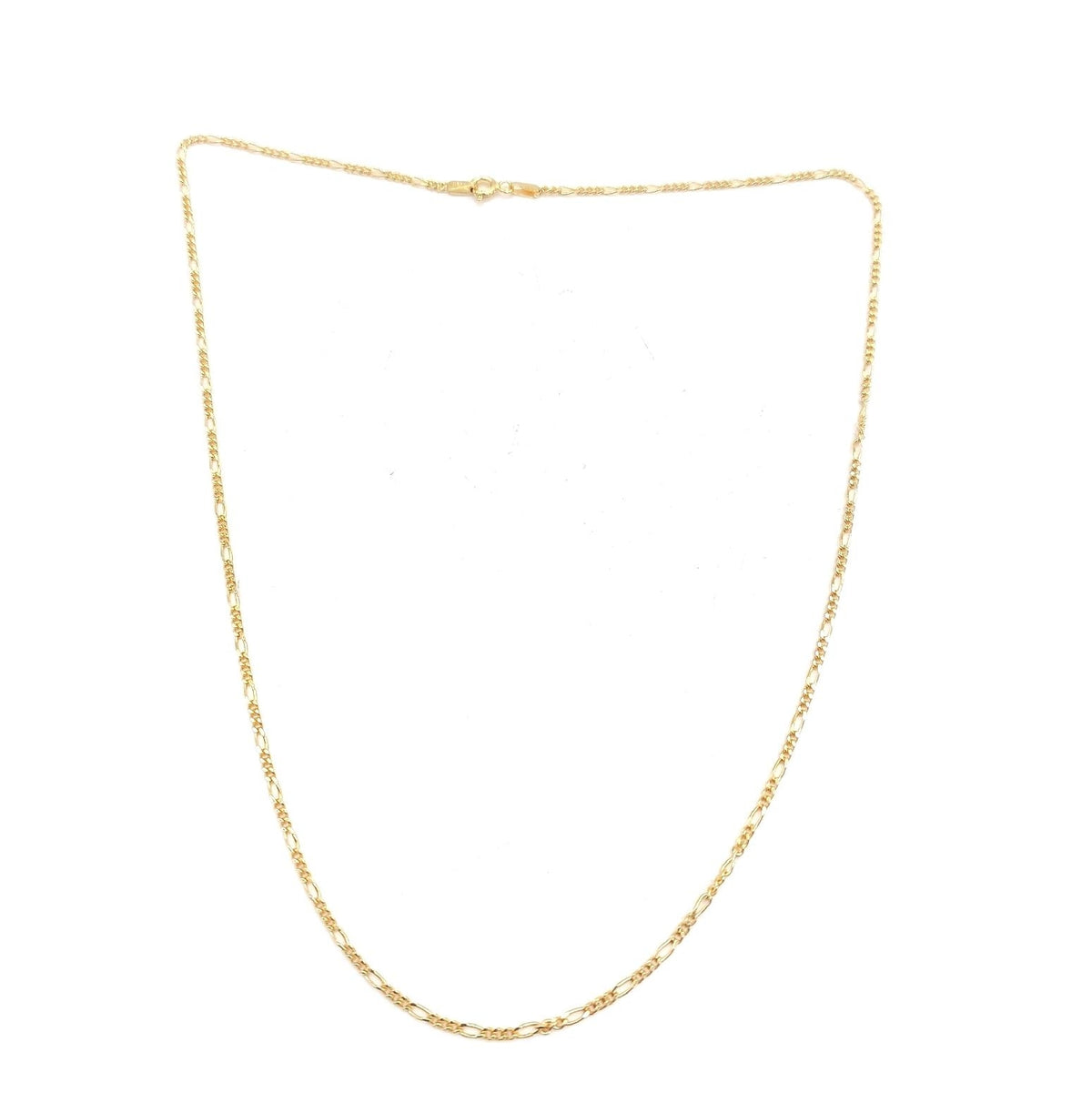 Amazon Essentials Vergoldete Figarokette Damen Halskette Schmuck Sterlingsilber 46 cm Elegant