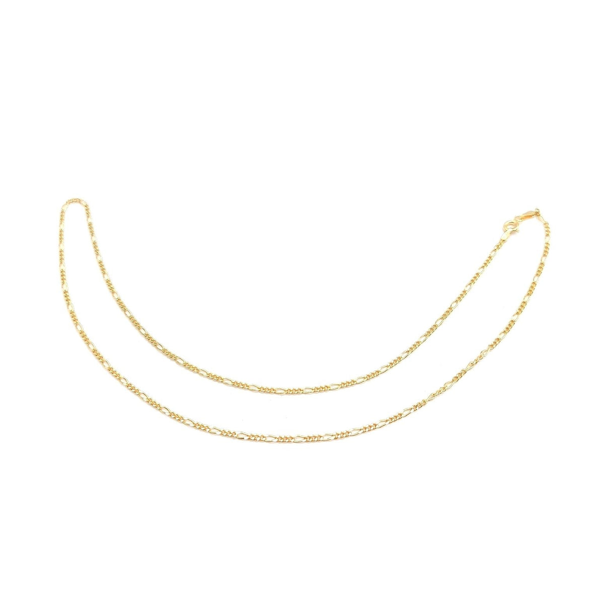Amazon Essentials Vergoldete Figarokette Damen Halskette Schmuck Sterlingsilber 46 cm Elegant