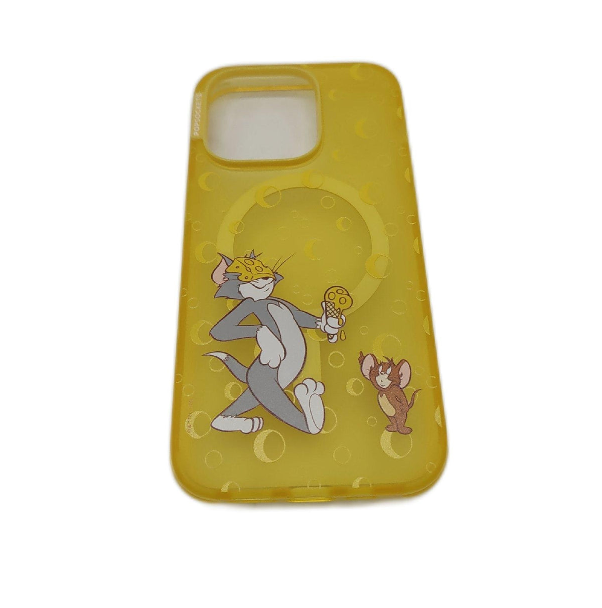 PopSockets iPhone 14 Pro Hülle MagSafe Handyhülle kabellos aufladbar Cheese Please Grip separat erhältlich