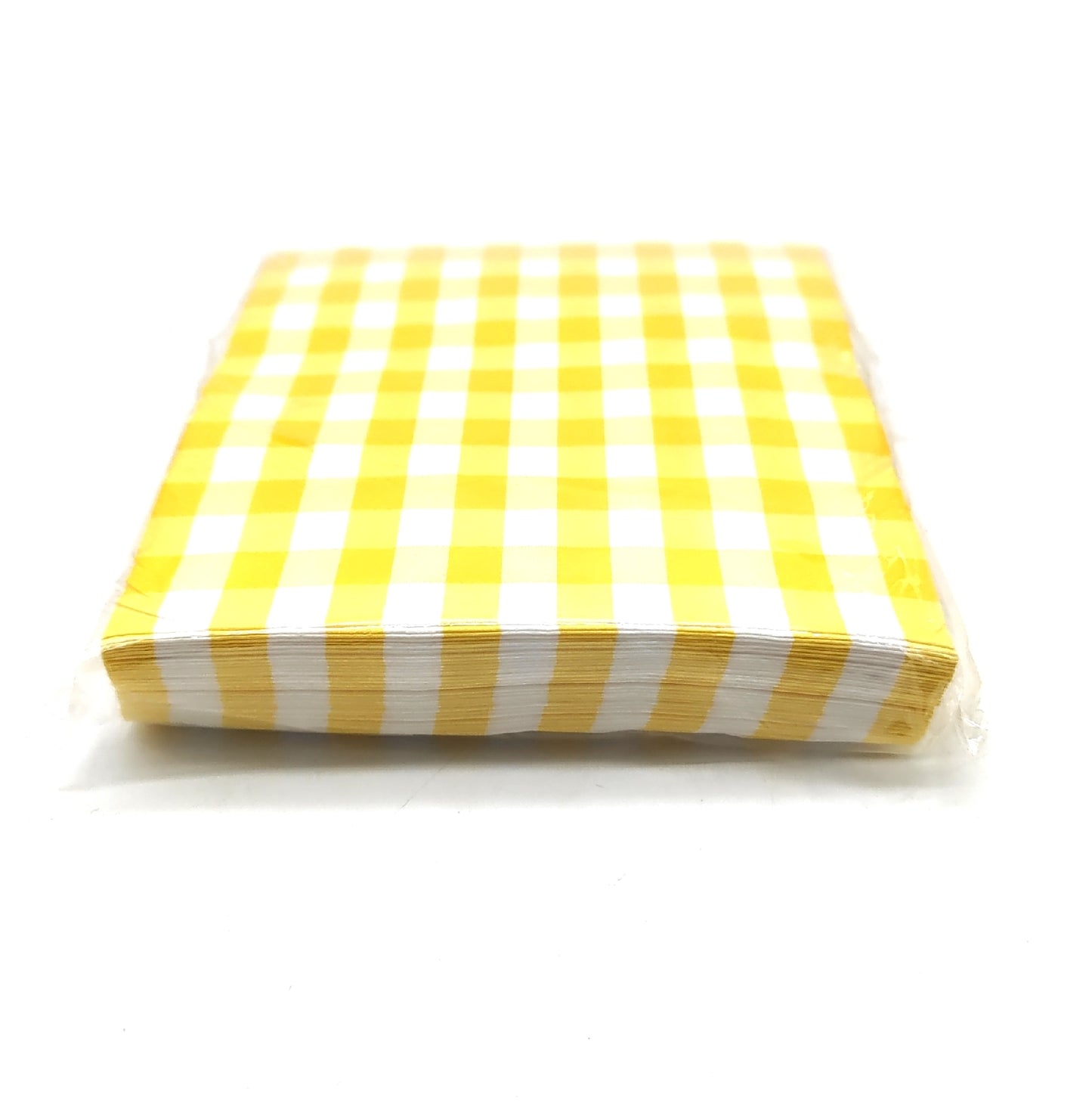 Gingham Servietten Tischdekoration Gelb Kariert Cocktailpartys Feier Servietten Set