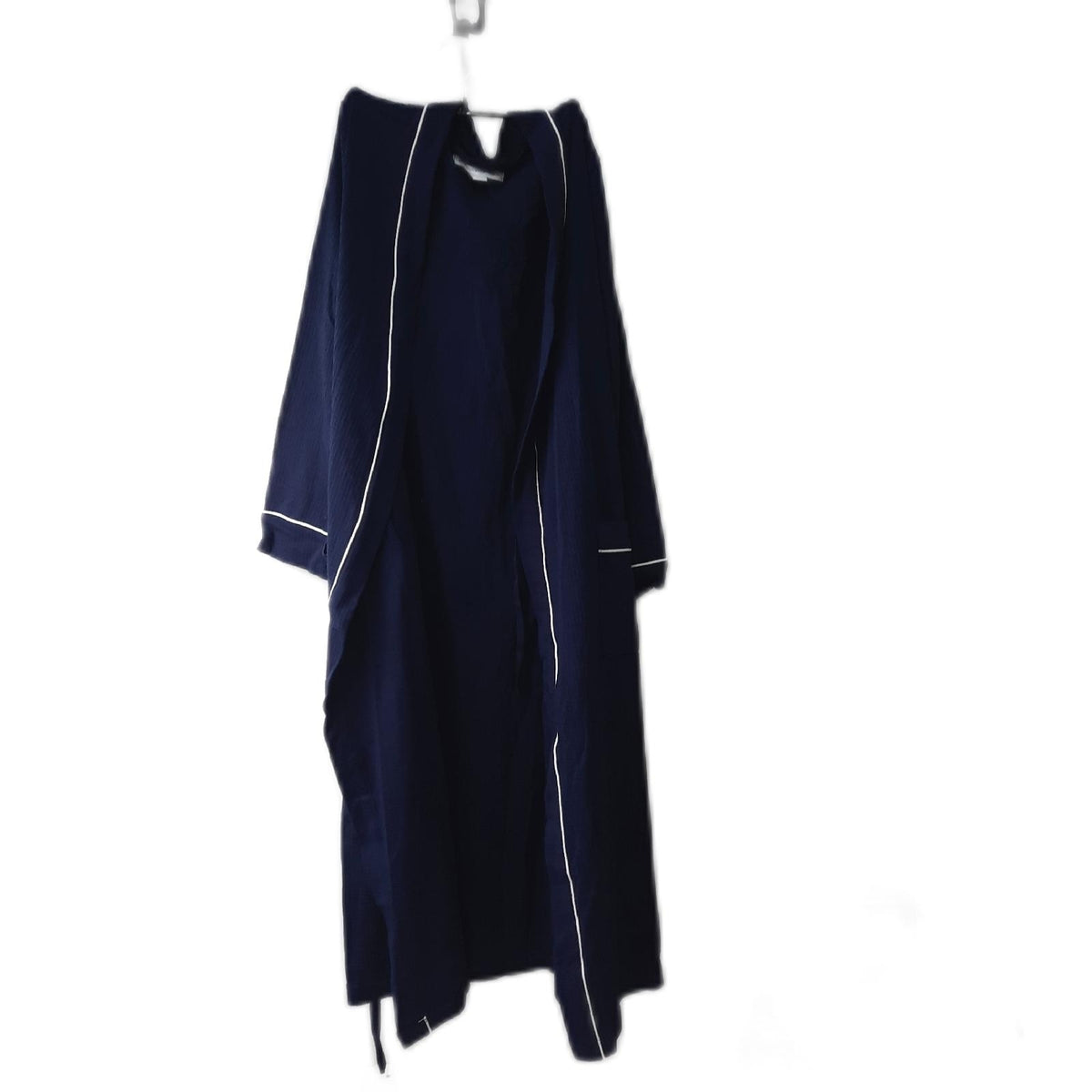 Amazon Essentials ROBE Damen Bademantel leicht Waffelstruktur lang Marineblau L