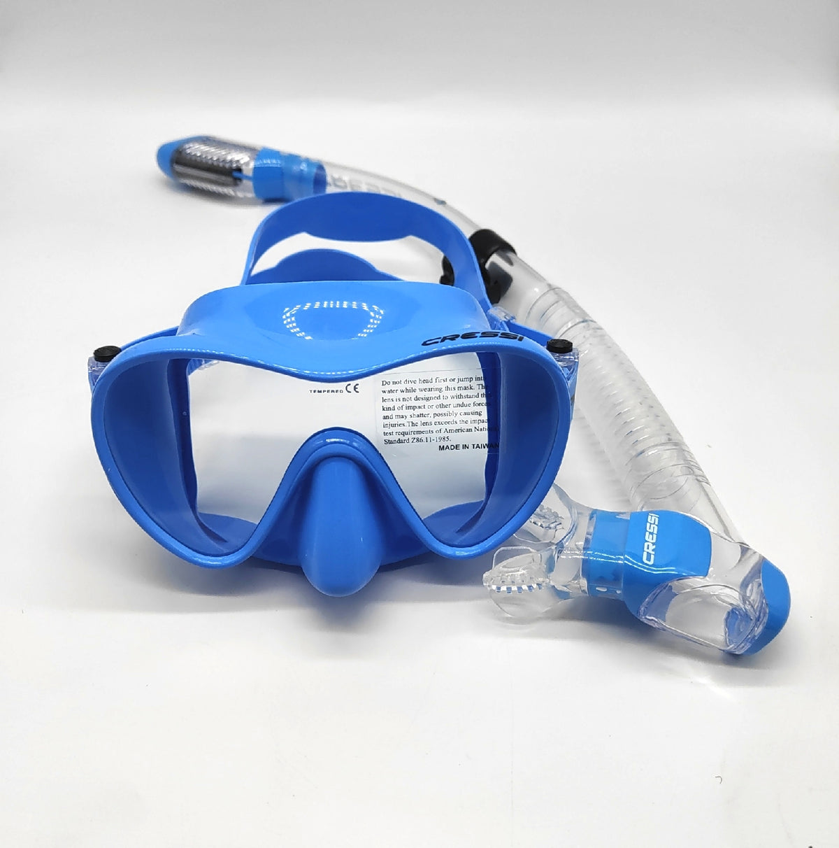 CRESSI Rahmenlose Tauchmaske Taucherbrillen F1 Combo Set Schnorchel