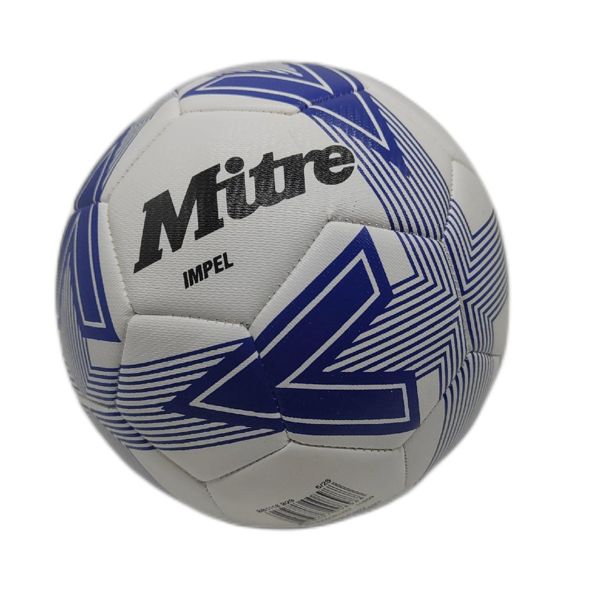 Mitre Impel L30P Fußball Weiss Blau Fussball extrem strapazierfaehig formbestaendig Gr 4