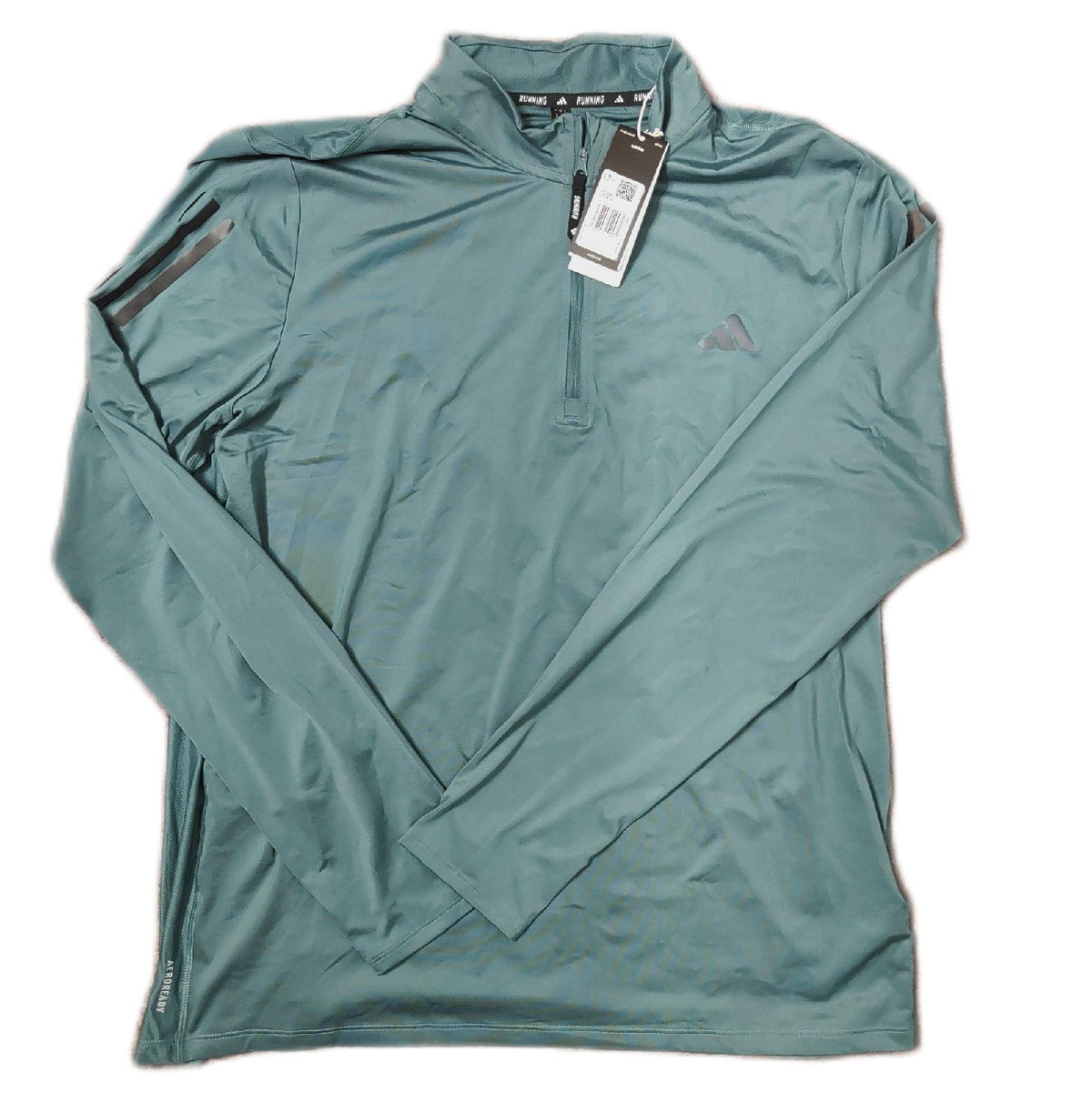 adidas Sweatshirt Herren Own the Run Half Zip Jacket Teal XL preloved