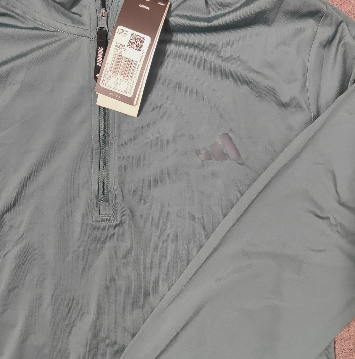 adidas Sweatshirt Herren Own the Run Half Zip Jacket Teal XL preloved